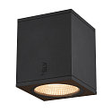 Premium-LED Outdoor Deckenleuchte ENOLA SQUARE CCT, IP65 IK02, Gr��e M, 10W 3000/4000K 700/800lm 38�, CRi>90, Anthrazit