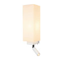 SLV Wall luminaire QUADRASS SPOT Indoor, E27, with LED Spot 2W, 3000K, 200lm, white