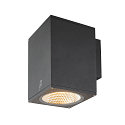 SLV Premium-LED Outdoor Wall luminaire ENOLA SQUARE SINGLE CCT, IP65 IK02, L-size, 35W 3000 / 4000K 3100 / 3400lm 30�, CRi>90