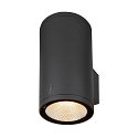 SLV LED Au�enwandleuchte ENOLA ROUND UP/DOWN CCT, IP65 IK06, CRi >90, anthrazit, Gr��e L, 55W 3000/4000K 5400/6000lm 2x38�