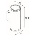 SLV LED Au�enwandleuchte ENOLA ROUND UP/DOWN CCT, IP65 IK06, CRi >90, anthrazit, Gr��e L, 55W 3000/4000K 5400/6000lm 2x38�