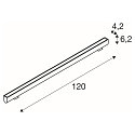 SLV Outdoor LED Profil-Leuchte GALEN 120 SP, IP65 IK03, 34W 3000/4000K (CCT Switch) 3100lm, neigbar, durchverdrahtet, anthrazit
