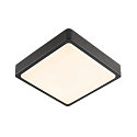 SLV Outdoor LED Wand-/Deckenleuchte AINOS SQUARE, IP65, 30 x 30cm, 17W 3000/4000K (CCT Switch) 1300lm, anthrazit / opal
