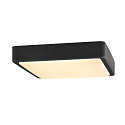 SLV Outdoor LED Wand-/Deckenleuchte AINOS SQUARE SENSOR, IP65, 30 x 30cm, 18W 3000/4000K (CCT Switch) 1300lm, anthrazit / opal