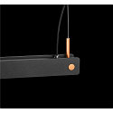 SLV LED Pendant luminaire NOYA PD PHASE, CCT switch, 2700/3000K, 1861/2025lm, IP20, black