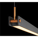 SLV LED Pendant luminaire NOYA PD PHASE, CCT switch, 2700/3000K, 1861/2025lm, IP20, black