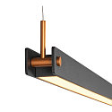 SLV LED Pendant luminaire NOYA PD PHASE, CCT switch, 2700/3000K, 1861/2025lm, IP20, black