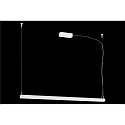SLV LED Pendelleuchte NOYA PD PHASE, CCT switch, 2700/3000K, 1861/2025lm, IP20, wei�