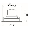 SLV LED Deckeneinbauleuchte NUMINOS DL L, 4000K, IP20, dreh-/schwenkbar, 55�, 2450lm, UGR 20, Wei� / Wei�