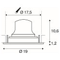 SLV LED Deckeneinbauleuchte NUMINOS DL XL, 3000K, IP20, dreh-/schwenkbar, 55�, 3550lm, UGR 19, Schwarz / Wei�