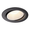 LED Deckeneinbauleuchte NUMINOS DL XL, 4000K, IP20, dreh-/schwenkbar, 20�, 3800lm, UGR 18, Schwarz / Wei�