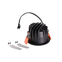 SLV LED Deckeneinbauleuchte NUMINOS DL S, 250mA, CRi >90, IP44 IK02, ohne BG, 8.6W 3000K 730lm 55�, UGR <22, Schwarz / Wei�