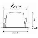SLV LED Deckeneinbauleuchte NUMINOS DL L, 4000K, IP20, 40�, 2450lm, UGR 19, Wei� / Wei�