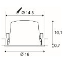 SLV LED Deckeneinbauleuchte NUMINOS DL XL, 3000K, IP20, 40�, 3550lm, UGR 18, Schwarz / Wei�
