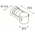 SLV LED Wand-/Deckenleuchte OCULUS CW, DIM-TO-WARM 2000-3000K, 36-780lm, IP20, Schwarz