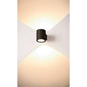 SLV LED Wandleuchte OCULUS UP/DOWN, 15W, 2000-3000K, 1110lm, IP20, dimmbar, schwarz