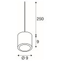 SLV LED Pendelleuchte OCULUS PD, single, DIM-TO-WARM 2000-3000K, 36-780lm, schwarz