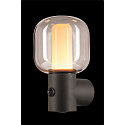 SLV LED Outdoor luminaire OVALISK WL LED Wall luminaire with sensor, CCT switch, 3000/4000K, 560/600lm, IP65, anthracite