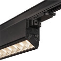 SLV 3-Phasen LED Leuchte SIGHT MOVE, 230V / 350mA, mit Raster, CRi >90, UGR , 26W 4000K 3100lm 75�, Schwarz