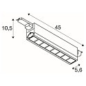LED 3-Phase luminaire SIGHT MOVE DALI, 26W, IP20, 3000K, 2700lm, black