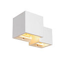 SLV Wall luminaire PLASTRA WL CUBES, QT14, IP20, white