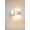 SLV Wall luminaire PLASTRA WL CUBES, QT14, IP20, white