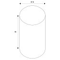 SLV Textil-Schirm FENDA, Zylindrisch / Lang, � 15cm / H�he 40cm, Grau