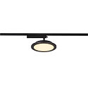 SLV LED 1-phase spot PANEL TRACK, round, 20cm, 18W, 3000K, black