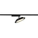 SLV LED 1-phase spot PANEL TRACK, round, 20cm, 18W, 3000K, black