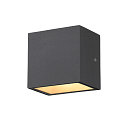LED Au�enwandleuchte SITRA S WL SINGLE, IP44 IK05, 6.2W 3000/4000K (CCT Switch) 580/620lm 105�, anthrazit