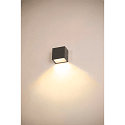 LED Au�enwandleuchte SITRA S WL SINGLE, IP44 IK05, 6.2W 3000/4000K (CCT Switch) 580/620lm 105�, anthrazit
