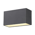 SLV LED Au�enwandleuchte SITRA M WL UP/DOWN, IP65 IK05, 20cm, 14W 3000/4000K (CCT Switch) 1700lm 2x95�, anthrazit