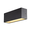 LED Au�enwandleuchte SITRA L, UP/DOWN, IP65 IK03, 24W 3000/4000K (CCT Switch) 2800lm 2x105�, anthrazit