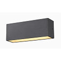 SLV LED Outdoor Wall luminaire SITRA L WL UP/DOWN, CCT switch, 3000/4000K, anthracite