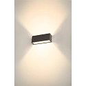 SLV LED Outdoor Wall luminaire SITRA L WL UP/DOWN, CCT switch, 3000/4000K, anthracite