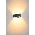 SLV LED Outdoor Wall luminaire SITRA L WL UP/DOWN, CCT switch, 3000/4000K, anthracite