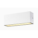 SLV LED Au�enwandleuchte SITRA L, UP/DOWN, IP65 IK03, 24W 3000/4000K (CCT Switch) 2800lm 2x105�, wei�
