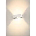 SLV LED Au�enwandleuchte SITRA L, UP/DOWN, IP65 IK03, 24W 3000/4000K (CCT Switch) 2800lm 2x105�, wei�