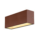 LED Outdoor Wall luminaire SITRA L WL UP/DOWN, CCT switch, 3000/4000K, rust coloured