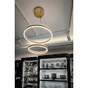 SLV LED Pendelleuchte ONE DOUBLE PHASE, Up/Down, � 60cm, 35W 2700/3000K (CCT) 1270lm 130�, CRi >90, messing