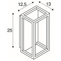 SLV Outdoor LED Wandleuchte QUADRULO WL, IP55 IK04, indirekt, durchverdrahtet, schaltbar, 7.4W 3000K 270lm, anthrazit