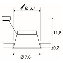 Deckeneinbauleuchte HORN GU10, 25W, blower door getestet, schwarz