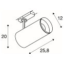 SLV LED 3-Phasen Strahler NUMINOS� XL PHASE, 36W, 3000K, 60�, Wei� / Schwarz
