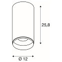 SLV LED Deckenleuchte NUMINOS� DALI XL, 36W, 3000K, 36�, wei� / schwarz