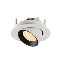 SLV LED Ceiling recessed luminaire NUMINOS� GIMBLE XS, 2700K, 20�, white/black