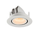 SLV LED Ceiling recessed luminaire NUMINOS� GIMBLE XS, 2700K, 20�, white