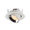 SLV LED Ceiling recessed luminaire NUMINOS� GIMBLE XS, 2700K, 20�, white/chrome