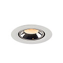 SLV LED Ceiling recessed luminaire NUMINOS� GIMBLE XS, 2700K, 20�, white/chrome