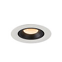 SLV LED Ceiling recessed luminaire NUMINOS� GIMBLE XS, 2700K, 55�, white/black
