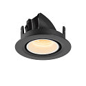SLV LED Ceiling recessed luminaire NUMINOS� GIMBLE XS, 3000K, 55�, black/white